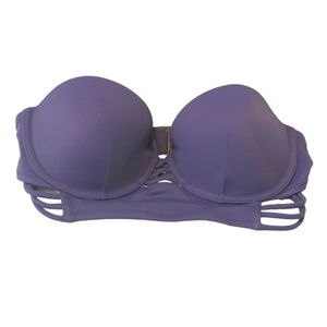 Victoria's Secret Dark Purple Midi Beach Bandeau Swim Top 32C